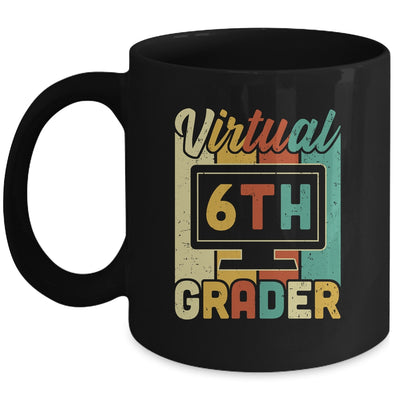 Virtual 6th Grader Vintage Distance Learning Back To School Mug Coffee Mug | Teecentury.com