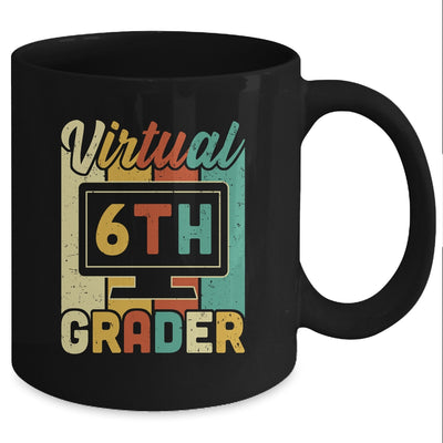 Virtual 6th Grader Vintage Distance Learning Back To School Mug Coffee Mug | Teecentury.com
