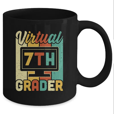 Virtual 7th Grader Vintage Distance Learning Back To School Mug Coffee Mug | Teecentury.com