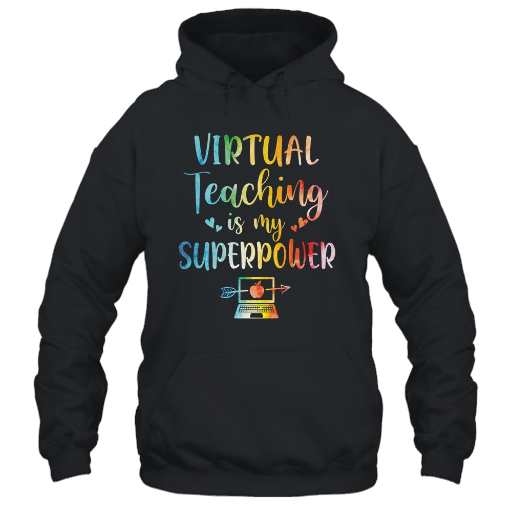 Virtual Teaching Is My Superpower Teacher Distance Learning T-Shirt & Hoodie | Teecentury.com