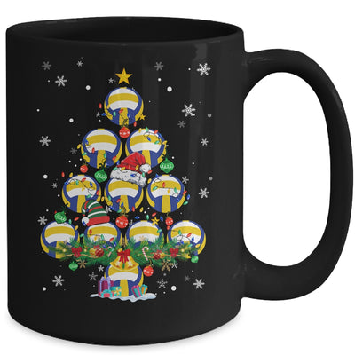 Volleyball Christmas Tree Santa Pickleball X Mas Lights Mug | teecentury