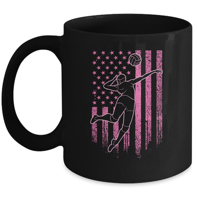 Volleyball Girl USA Flag Volleyball Player Mug Coffee Mug | Teecentury.com