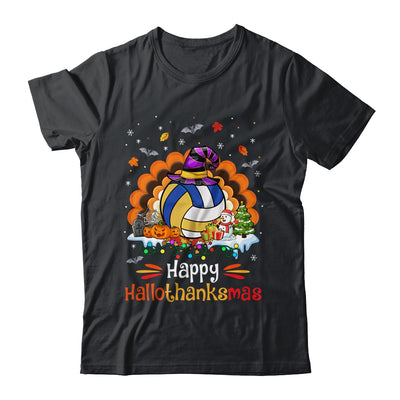 Volleyball Halloween Christmas Thanksgiving Hallothanksmas Shirt & Sweatshirt | teecentury