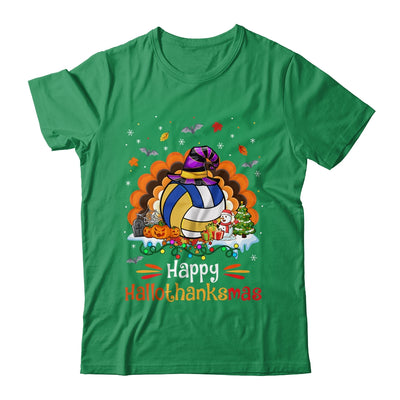 Volleyball Halloween Christmas Thanksgiving Hallothanksmas Shirt & Sweatshirt | teecentury