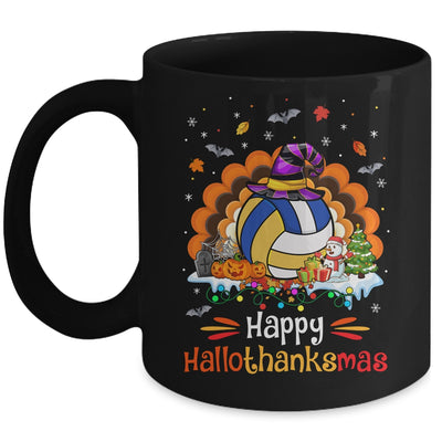 Volleyball Halloween Christmas Thanksgiving Hallothanksmas Mug | teecentury