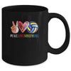 Volleyball Player Girls Peace Love Volleyball Women Mug Coffee Mug | Teecentury.com