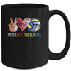 Volleyball Player Girls Peace Love Volleyball Women Mug Coffee Mug | Teecentury.com