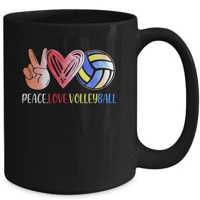 Volleyball Player Girls Peace Love Volleyball Women Mug Coffee Mug | Teecentury.com