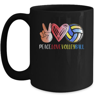 Volleyball Player Girls Peace Love Volleyball Women Mug Coffee Mug | Teecentury.com
