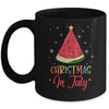 Watermelon Christmas Tree Christmas In July Summer Vacation Mug Coffee Mug | Teecentury.com