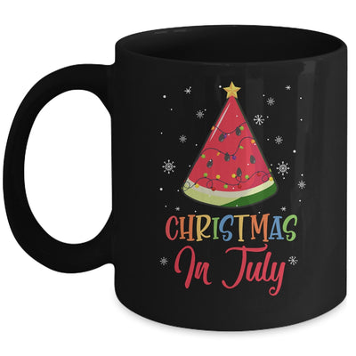 Watermelon Christmas Tree Christmas In July Summer Vacation Mug Coffee Mug | Teecentury.com