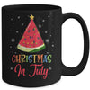 Watermelon Christmas Tree Christmas In July Summer Vacation Mug Coffee Mug | Teecentury.com
