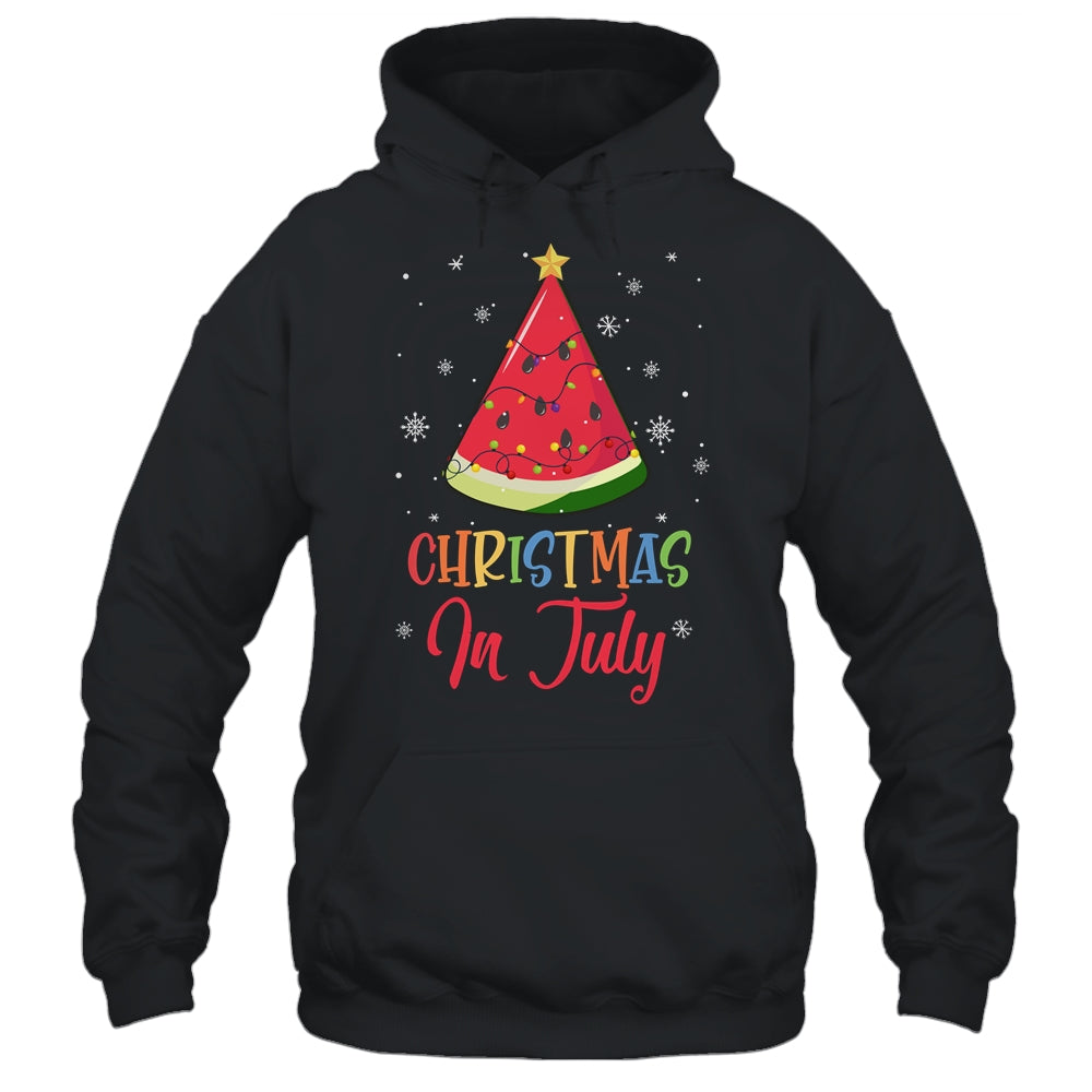 Watermelon Christmas Tree Christmas In July Summer Vacation T-Shirt & Tank Top | Teecentury.com
