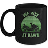 We Ride At Dawn Lawnmower for Men Dad Father's Day Mug | teecentury