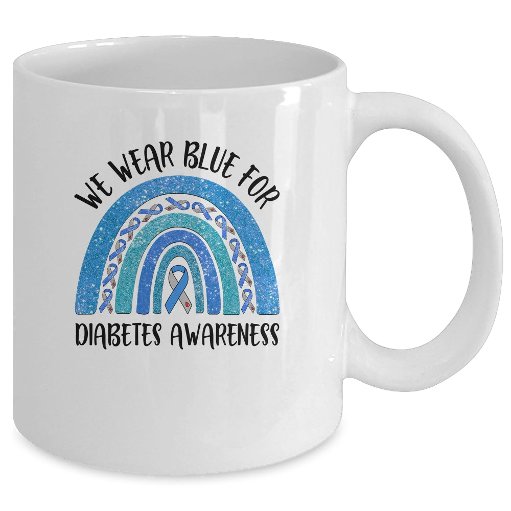 We Wear Blue For Diabetic Awareness Warriors Mug Coffee Mug | Teecentury.com