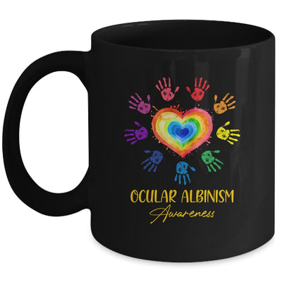 We Wear Rainbow Heart For Ocular Albinism Awareness Mug Coffee Mug | Teecentury.com