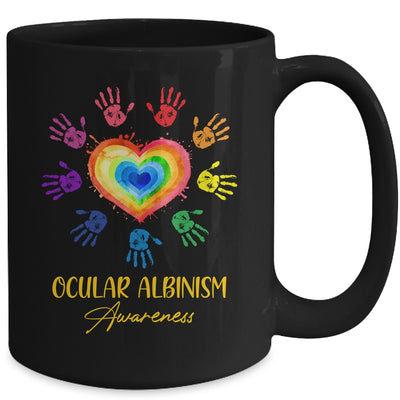 We Wear Rainbow Heart For Ocular Albinism Awareness Mug Coffee Mug | Teecentury.com