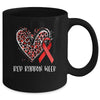 We Wear Red For Red Ribbon Week Awareness Heart Leopard Mug | teecentury