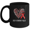 We Wear Red For Red Ribbon Week Awareness Heart Leopard Mug | teecentury