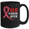 We Wear Red For Red Ribbon Week Awareness Mug Coffee Mug | Teecentury.com
