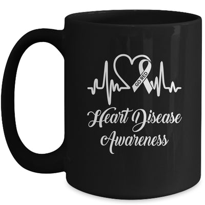 We Wear Red In February Go Red Heart Disease Awareness Mug | teecentury