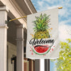 Welcome Pineapple and Watermelon Flag House Summer Warming Flag | Teecentury.com