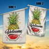Welcome Pineapple and Watermelon Flag House Summer Warming Flag | Teecentury.com