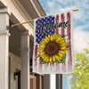 Welcome Sunflower US Flag Farmhouse Spring Summer Flag | Teecentury.com