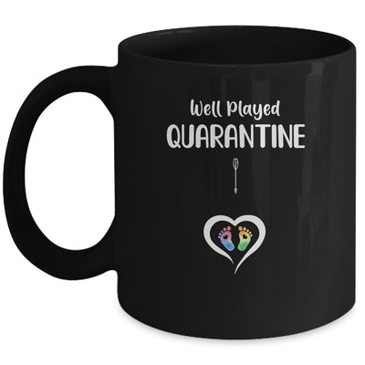 Well Played Quarantine Pregnancy Announcement Mug Coffee Mug | Teecentury.com