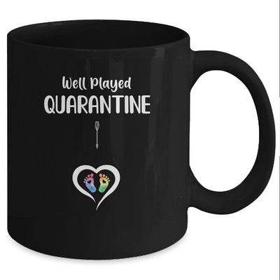 Well Played Quarantine Pregnancy Announcement Mug Coffee Mug | Teecentury.com