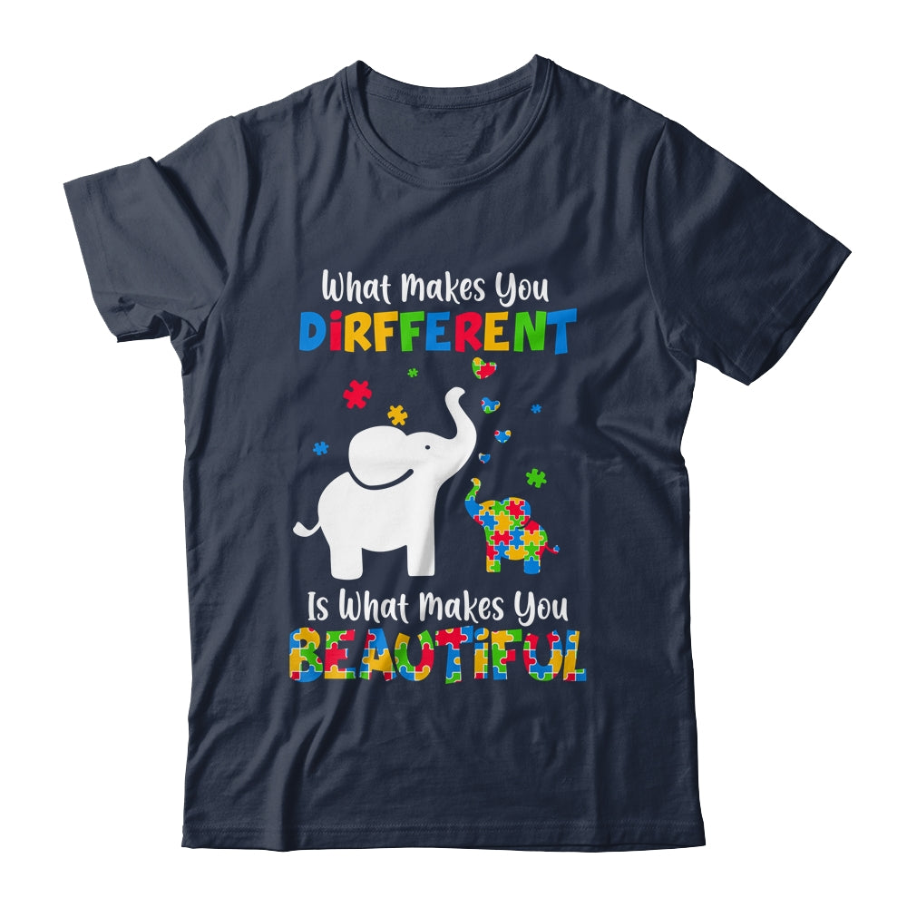 What Makes You Different Autism Child Elephant Mom Awareness Shirt & Hoodie | teecentury