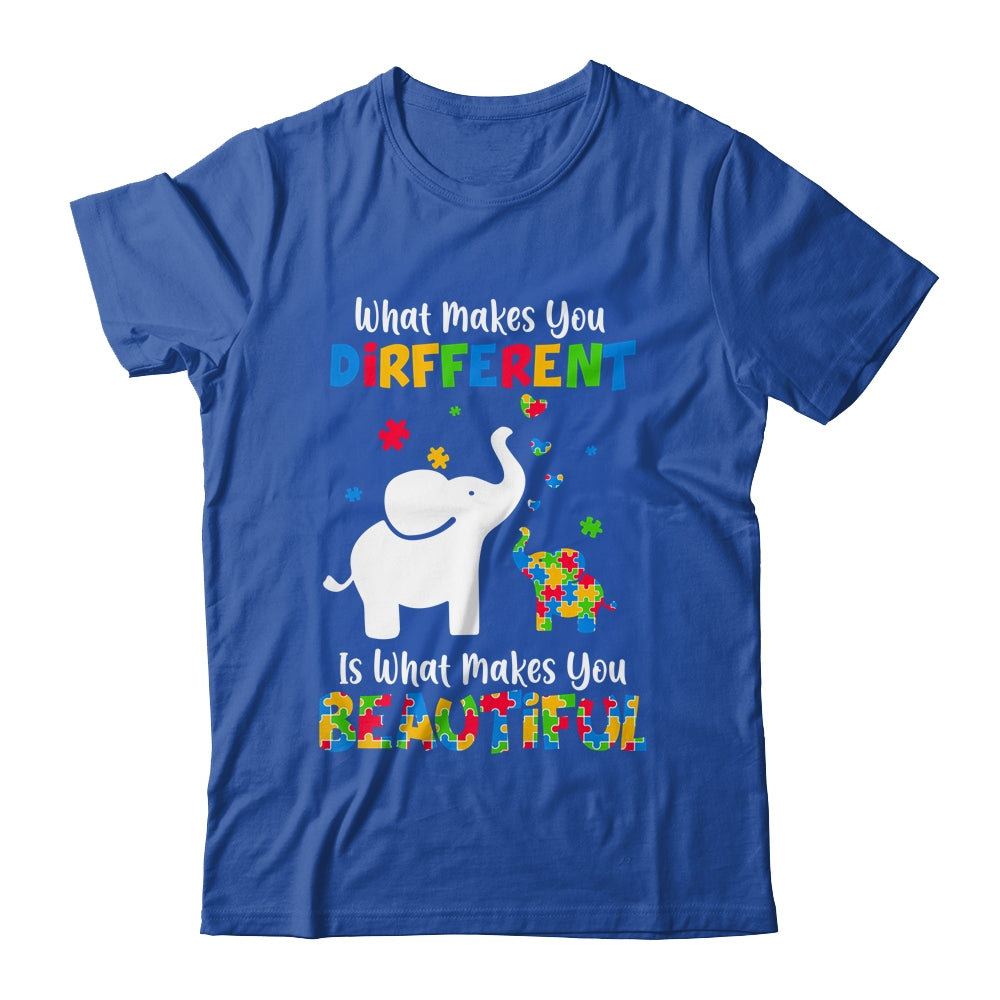 What Makes You Different Autism Child Elephant Mom Awareness Shirt & Hoodie | teecentury