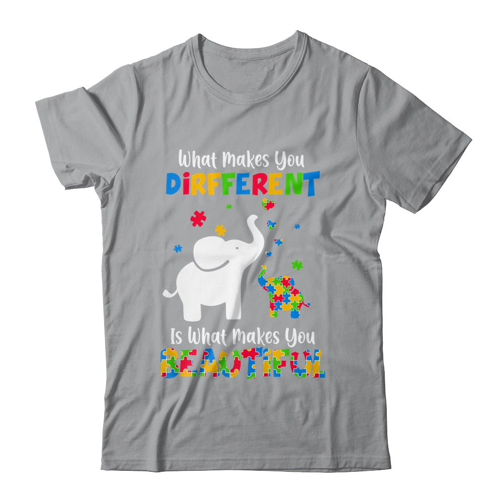 What Makes You Different Autism Child Elephant Mom Awareness Shirt & Hoodie | teecentury