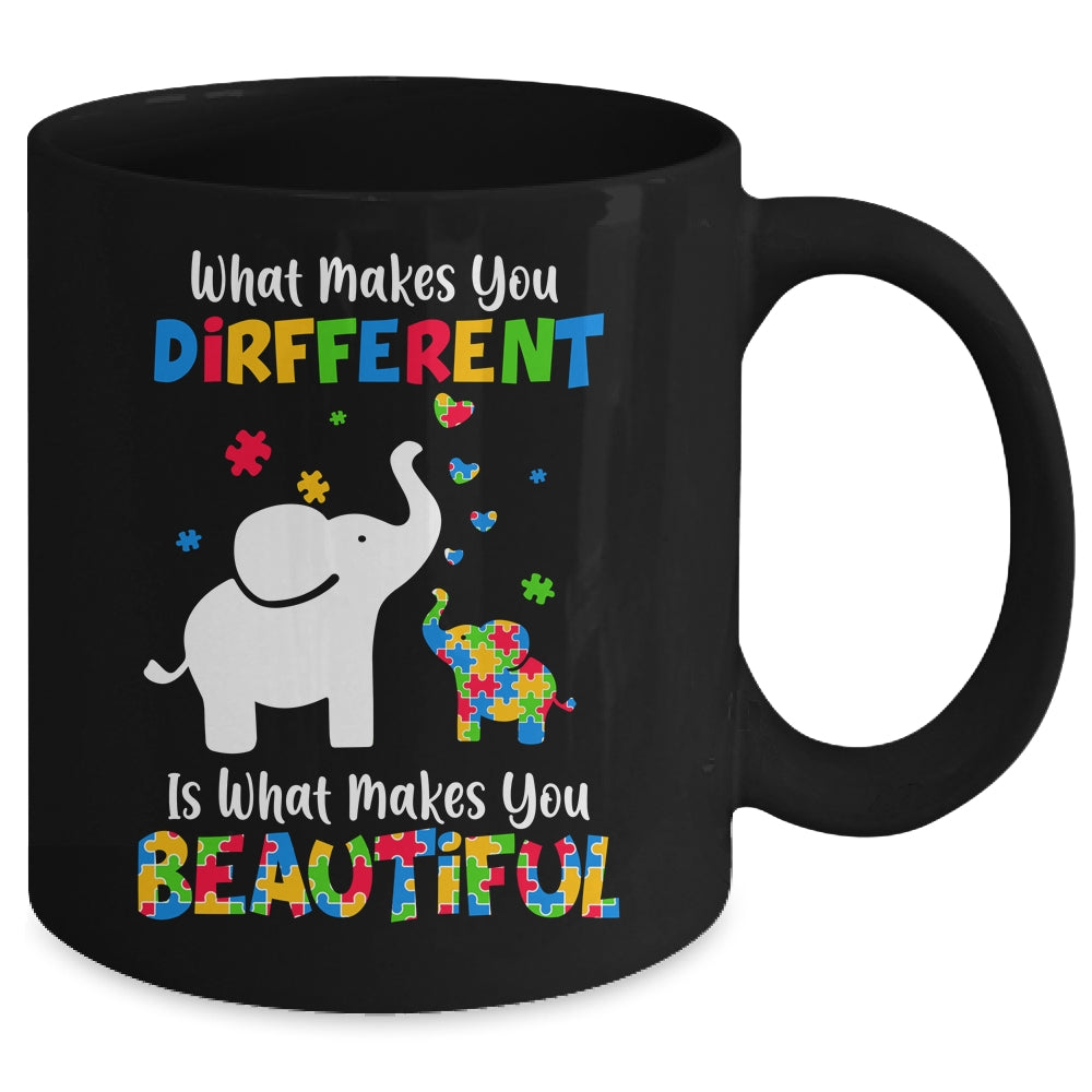 What Makes You Different Autism Child Elephant Mom Awareness Mug | teecentury