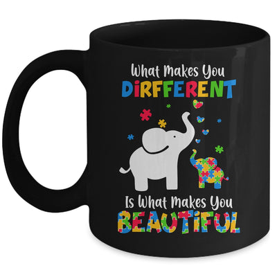 What Makes You Different Autism Child Elephant Mom Awareness Mug | teecentury