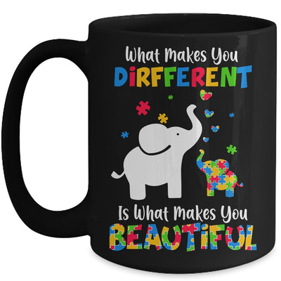 What Makes You Different Autism Child Elephant Mom Awareness Mug | teecentury