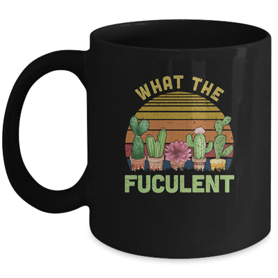 What The Fucculent Cactus Succulents Gardening Retro Vintage Mug Coffee Mug | Teecentury.com