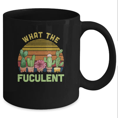 What The Fucculent Cactus Succulents Gardening Retro Vintage Mug Coffee Mug | Teecentury.com