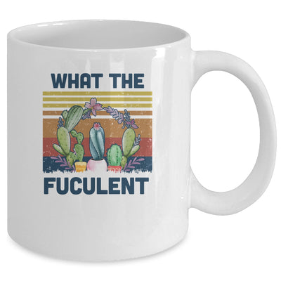 What The Fucculent Cactus Succulents Gardening Vintage Retro Mug Coffee Mug | Teecentury.com
