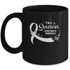 White Butterfly I'm A Survivor Lung Cancer Awareness Mug Coffee Mug | Teecentury.com