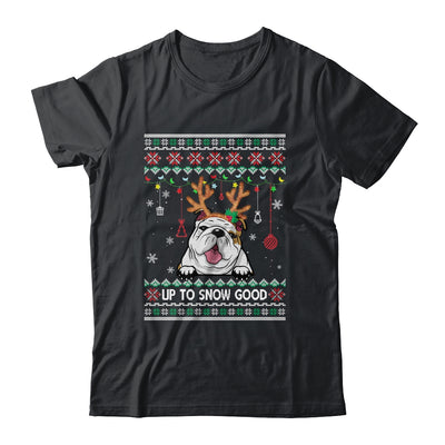 White English Bulldog Dog Reindeer Ugly Christmas Xmas T-Shirt & Sweatshirt | Teecentury.com