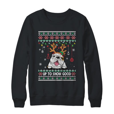 White English Bulldog Dog Reindeer Ugly Christmas Xmas T-Shirt & Sweatshirt | Teecentury.com