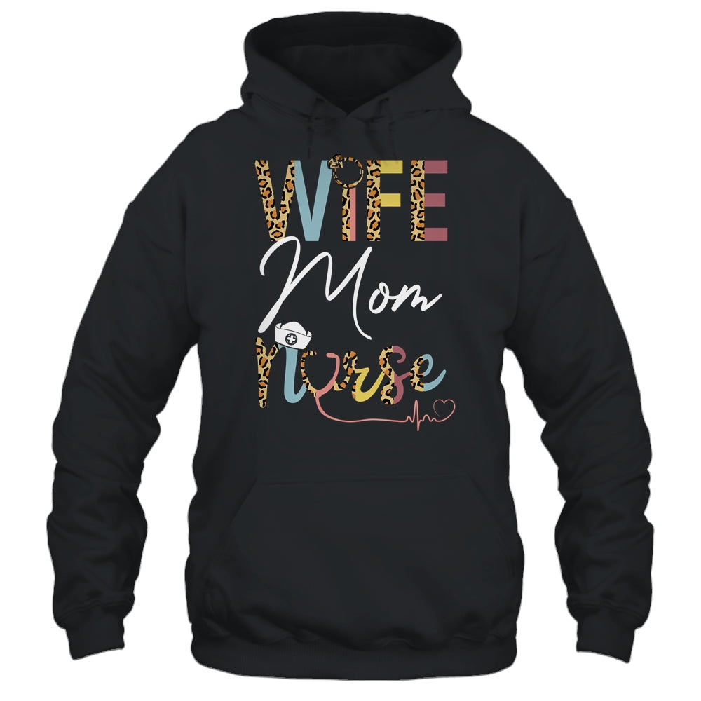 Wife Mom Nurse Womens RN LPN Mothers Day For Nurses T-Shirt & Tank Top | Teecentury.com