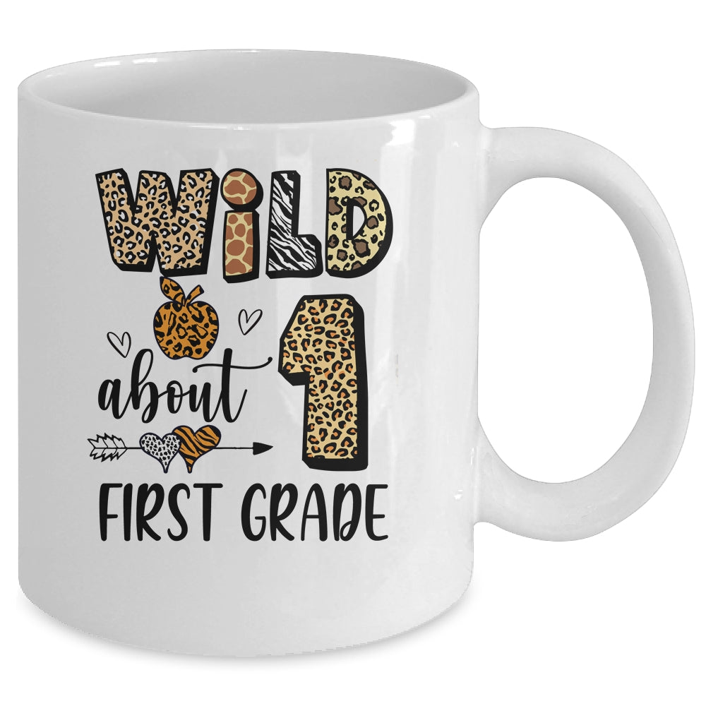 Wild About 1st Frist Grade Back To School Student Teacher Mug | teecentury