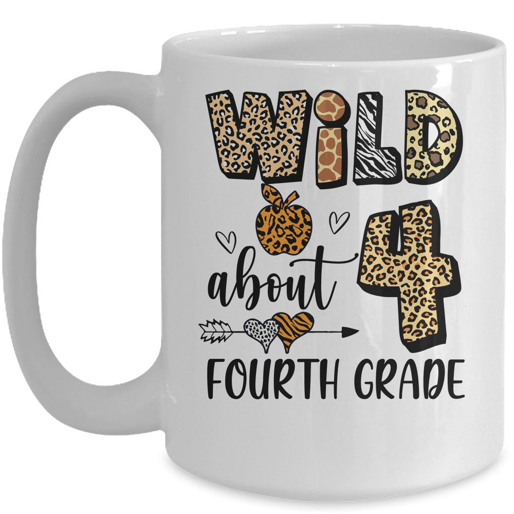 Wild About 4th Fourth Grade Back To School Student Teacher Mug | teecentury