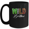 Wild Brother Zoo Born Wild Birthday Safari Jungle Mug | teecentury