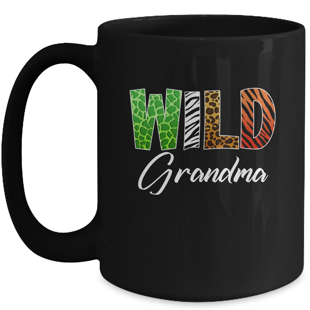 Wild Grandma Zoo Born Wild Birthday Safari Jungle Mug | teecentury