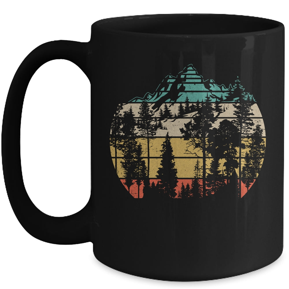 Wildlife Trees Outdoors Nature Retro Forest Mug | teecentury
