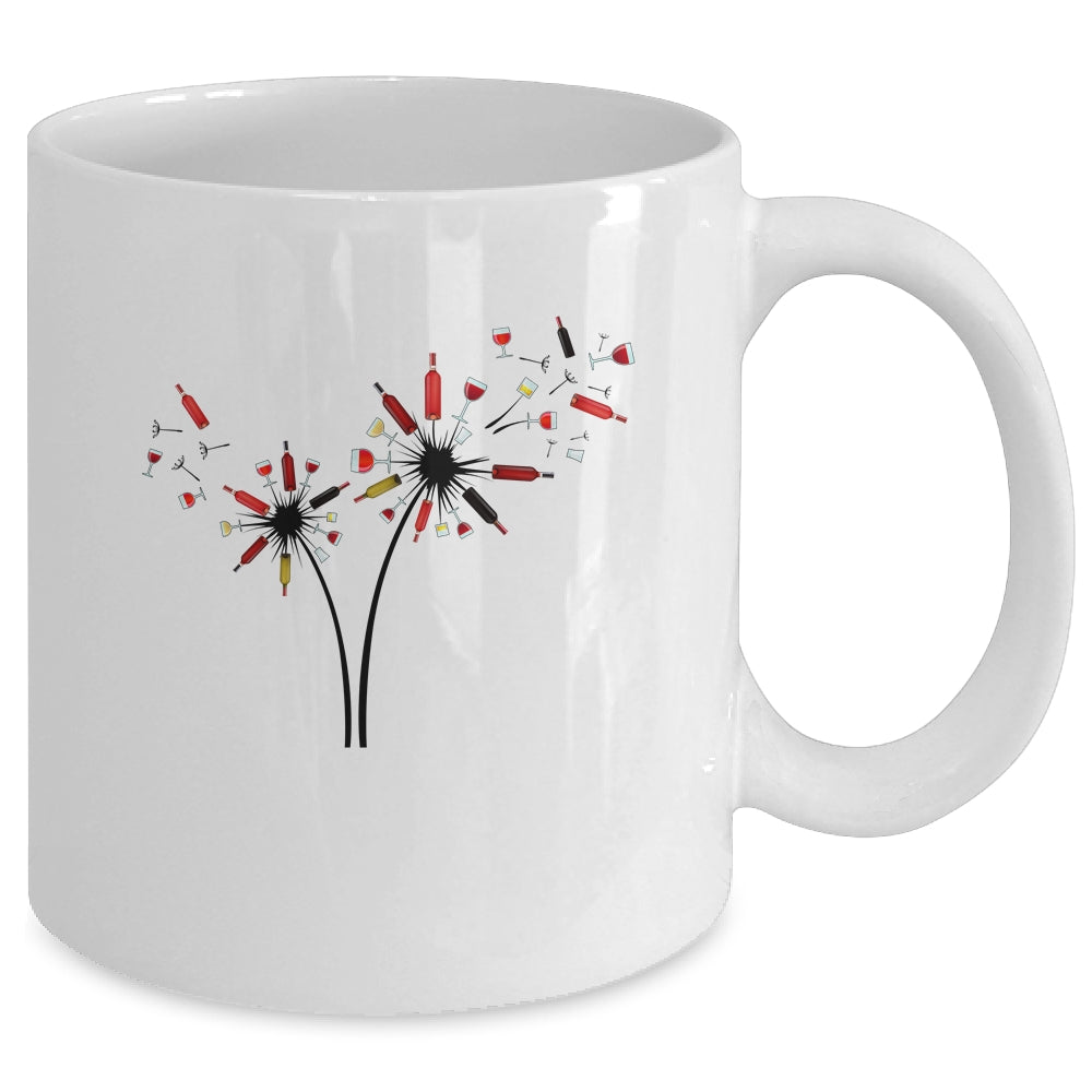 Wine Dandelion Drinking Wine Rose For Wine Lovers Rose Lover Mug Coffee Mug | Teecentury.com