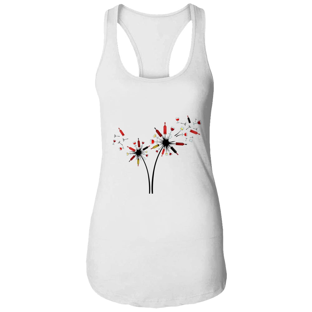 Wine Dandelion Drinking Wine Rose For Wine Lovers Rose Lover T-Shirt & Tank Top | Teecentury.com